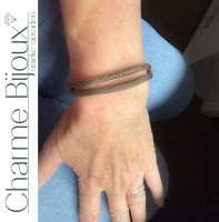 Armband Bruin schuifkoord
