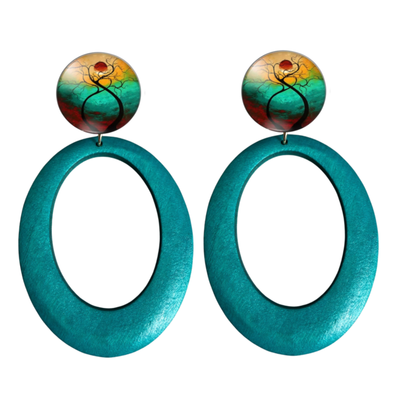 Clipoorbellen Turquoise hout boom