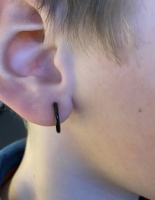 Fake oorringen  12 mm Zwart Geen gaatjes  Kinderen